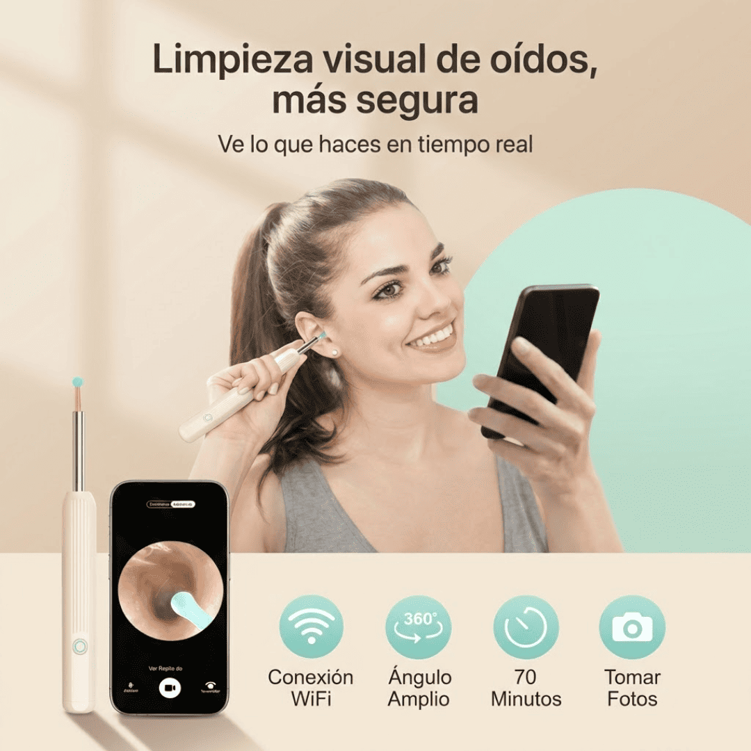 Limpieza de Oídos con Cámara HD